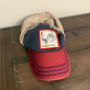 Goorin Bros Rooster “Trucker Hat Red Navy Adjustable